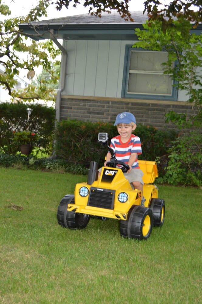 on tractor